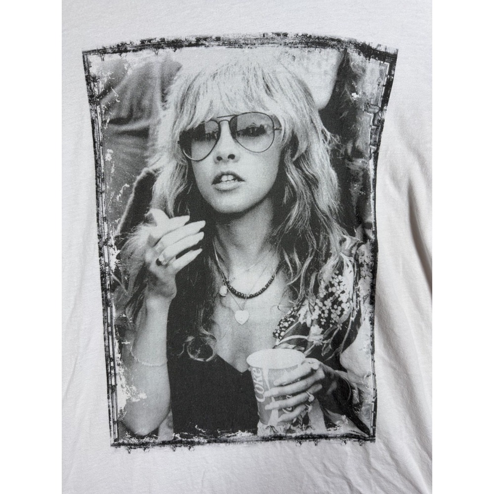 Bella Canvas Stevie Nicks Graphic T Shirt Sze L White Short Sleeve Cotton Casual - Picture 2 of 4